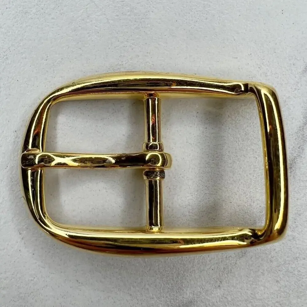 Vintage Gold Tone Simple Basic Belt Buckle for up to 1 Inch Belt